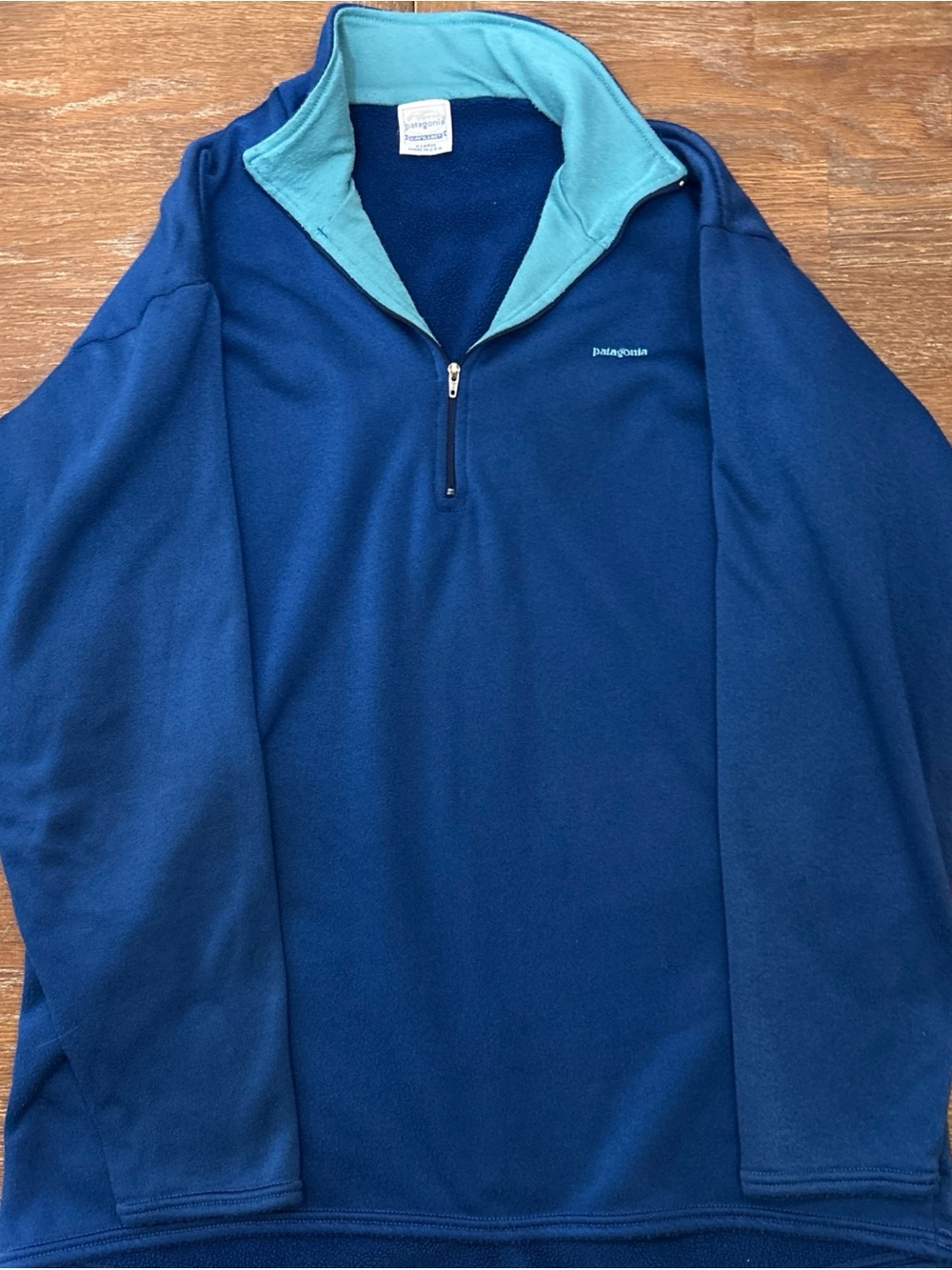 Vintage Patagonia Capilene Pullover Quarter Zip Blue 1980s Men’s XL